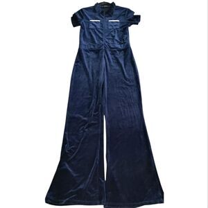 Finesse Navy Velvet Jumpsuit Size XL